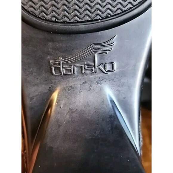 Dansko Nursing Shoe Women's Black Leather Clogs Size US 9/39 Lightly Worn - Picture 8 of 9